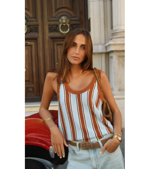 Top tirantes evasé rayas...